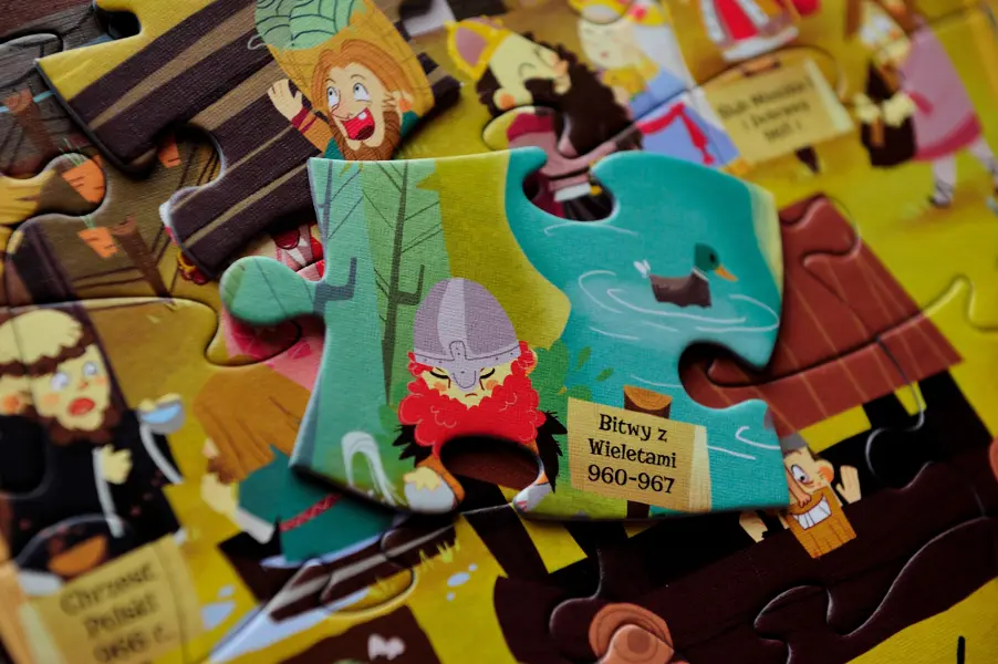 Puzzle Mapa Polski wizualizacja pudełka język angielski