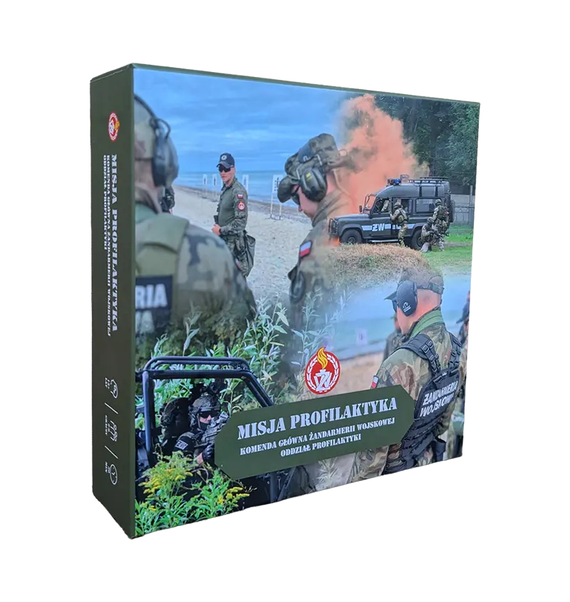 Gra planszowa Misja Profilaktyka produkcji RegioGames dla Żandarmerii Wojskowej